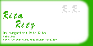 rita ritz business card